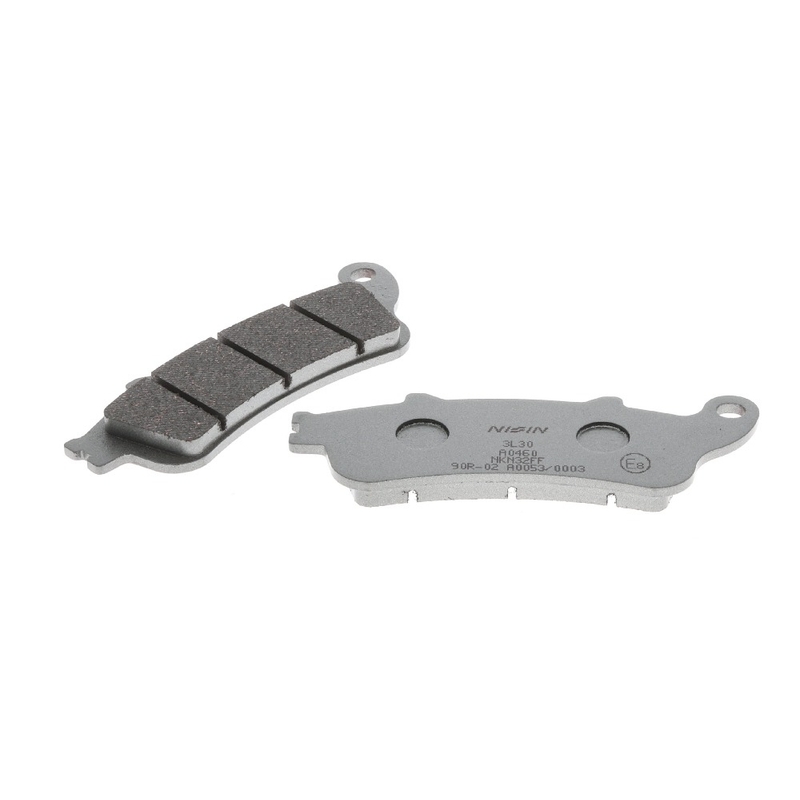 Stabdžių kaladėlės NISSIN pusiau metalinis mišinys 115x40.2x8.5 mm 2 vnt.
