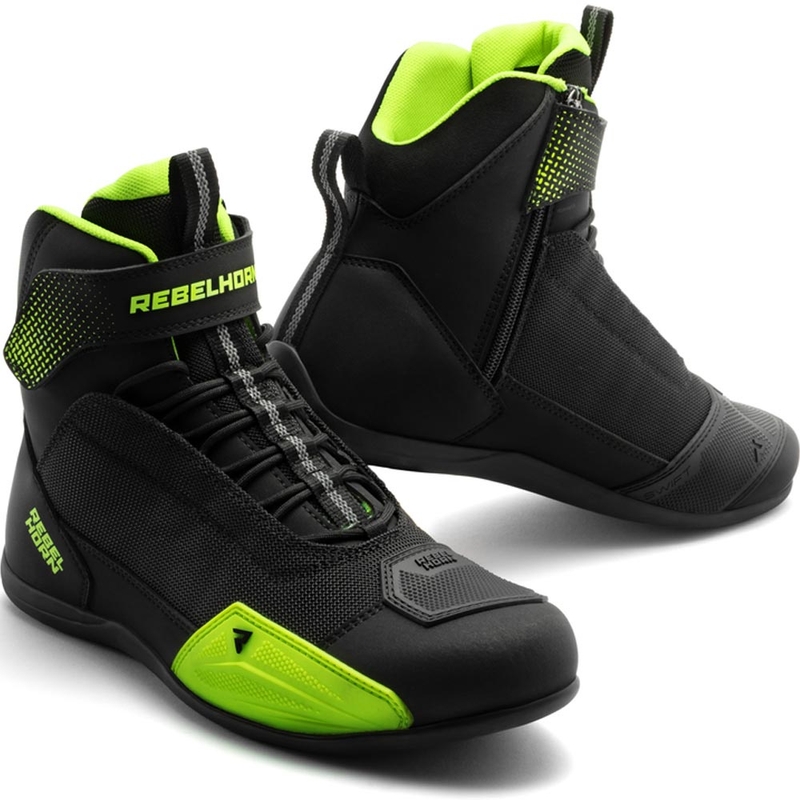 „Rebelhorn Swift“ motociklo batai juodi-fluorescenciniai geltoni