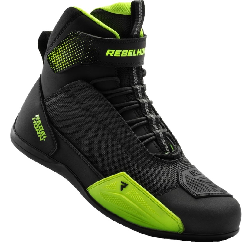 „Rebelhorn Swift“ motociklo batai juodi-fluorescenciniai geltoni
