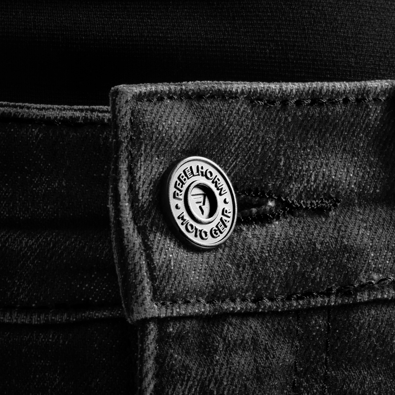 „Rebelhorn Classic“ viensluoksniai ilgi motociklo džinsai, juodi