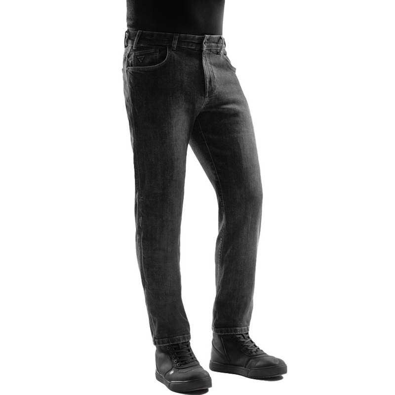 „Rebelhorn“ klasikiniai viensluoksniai baikerių džinsai, juodi