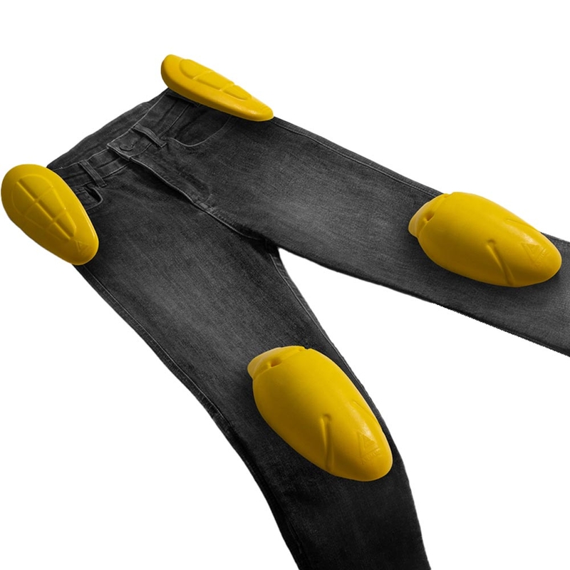 „Rebelhorn“ klasikiniai viensluoksniai baikerių džinsai, juodi