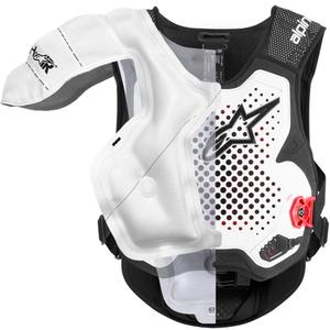 „Alpinestars TECH-AIR®MX PLASMA“ sistemos oro pagalvių liemenė, balta-juoda-raudona
