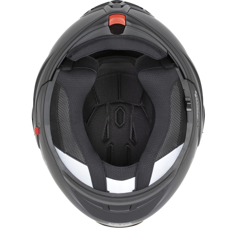 Cassida MultiFlip Solid Blackout atlenkiamas motociklo šalmas, matinės juodos-juodos spalvos