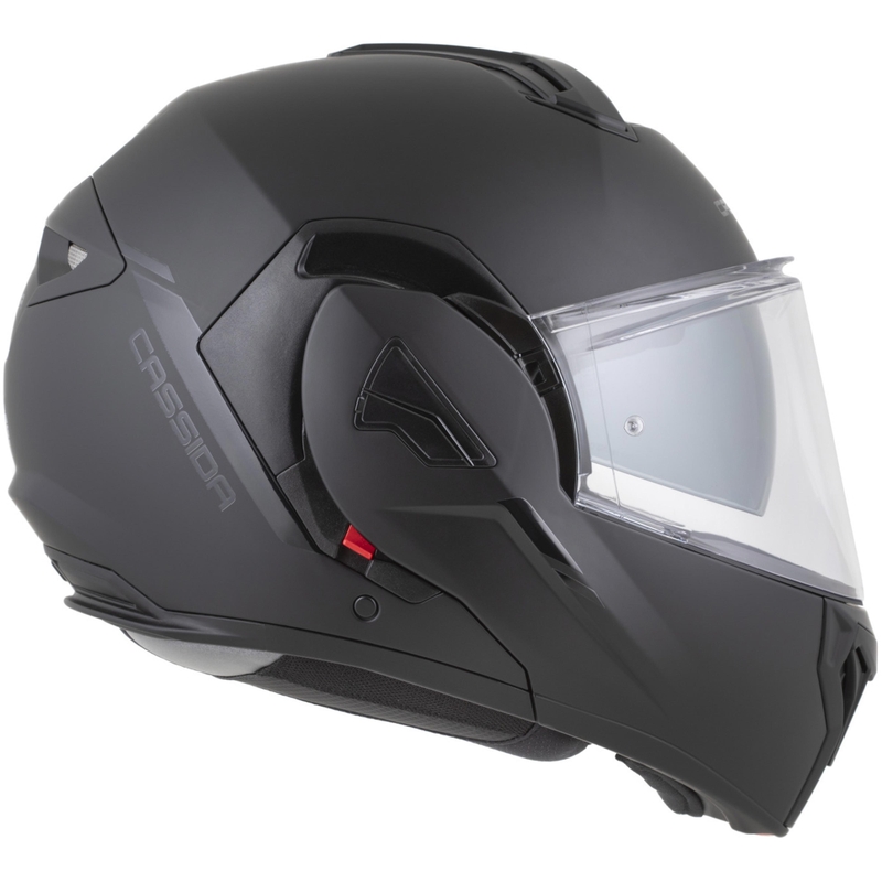 Cassida MultiFlip Solid Blackout atlenkiamas motociklo šalmas, matinės juodos-juodos spalvos