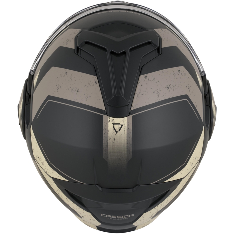 Cassida MultiFlip Korp atlenkiamas motociklo šalmas, matinės juodos-smėlio-chaki spalvos