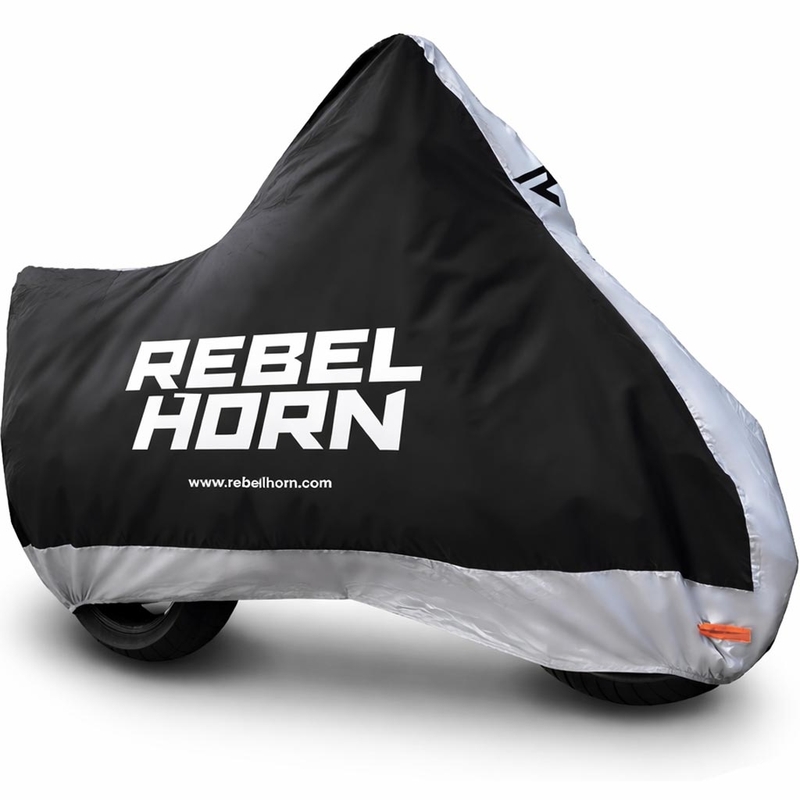 „Rebelhorn Shelter“ motociklo uždangalas, juodas-sidabrinis