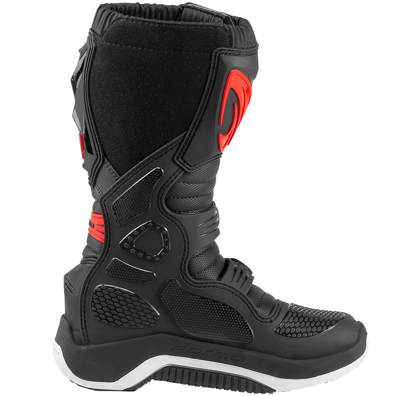 Vaikiški motociklo batai Forma Drift juodi-raudoni-balti