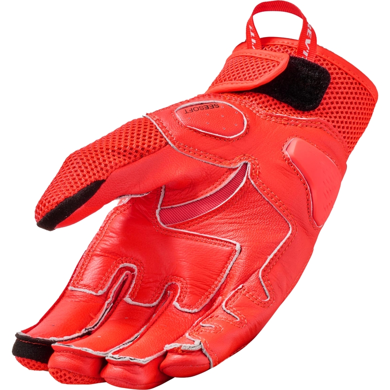 Revit Ritmo fluo motociklo pirštinės raudonos-juodos