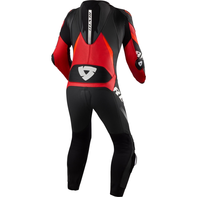 Revit One Piece Hyperspeed 3 motociklo kostiumas juodas-fluorescenciškai raudonas