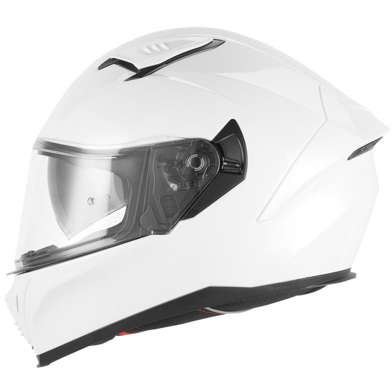 Uždaras motociklo šalmas NOX N402, baltas