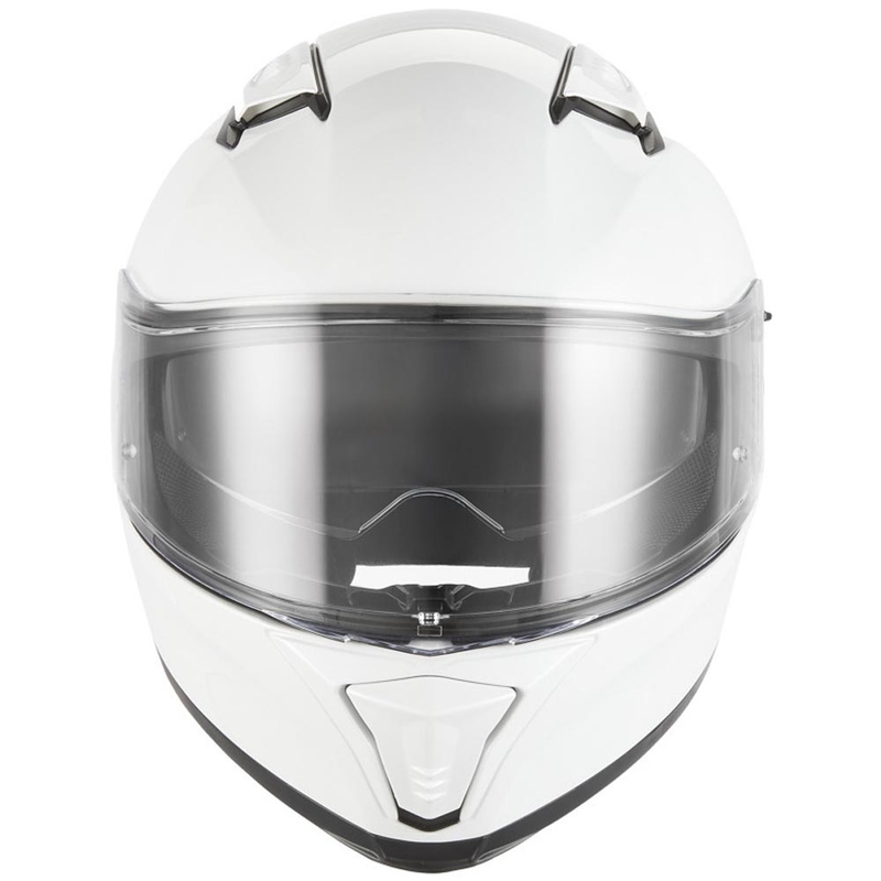 Uždaras motociklo šalmas NOX N402, baltas