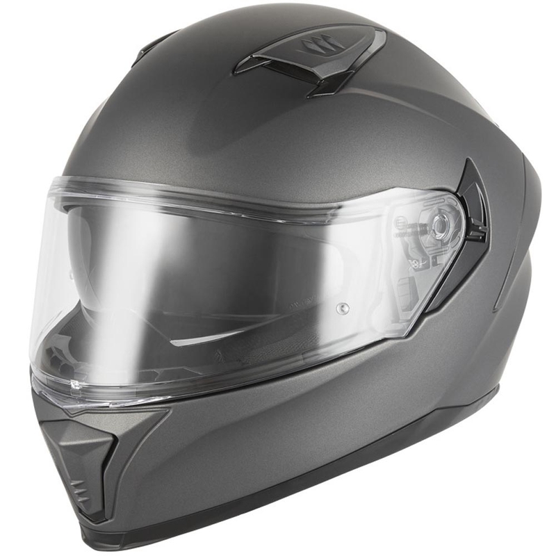 NOX N402 uždaras motociklo šalmas, matinio titano spalvos