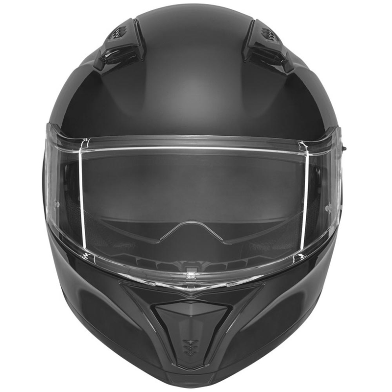 NOX N402 uždaras motociklo šalmas, juodas