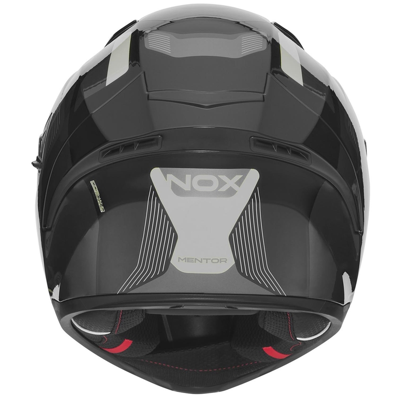 Uždaras motociklo šalmas NOX N402 Mentor juodas-sidabrinis