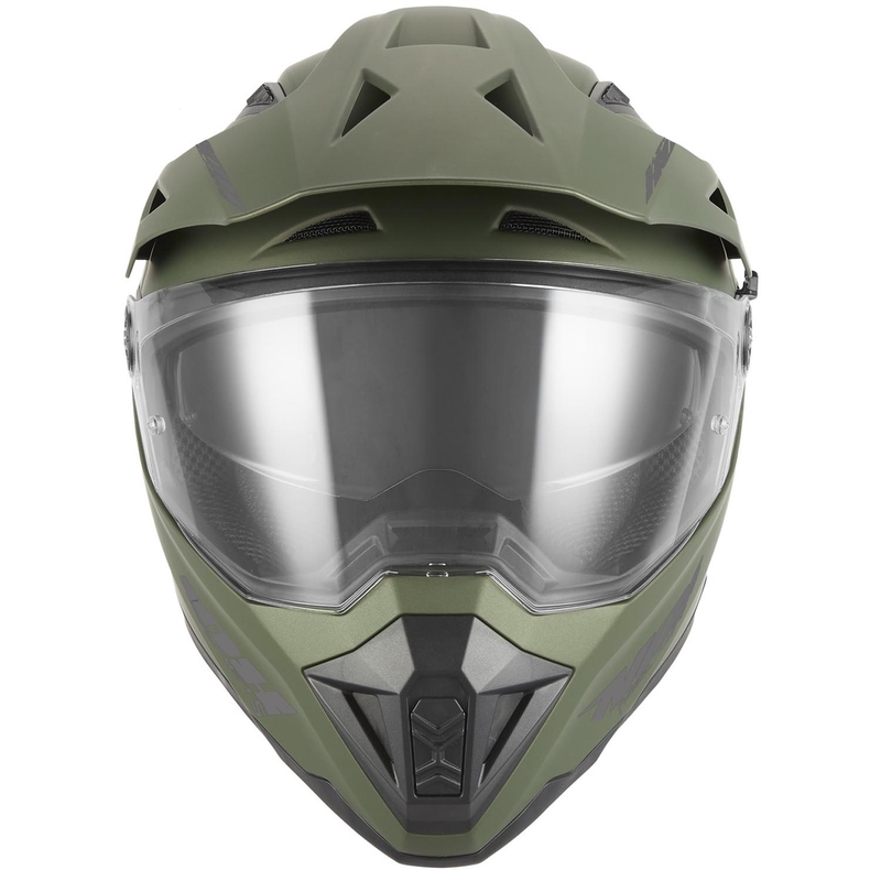 Enduro motociklo šalmas NOX N350 chaki žalias