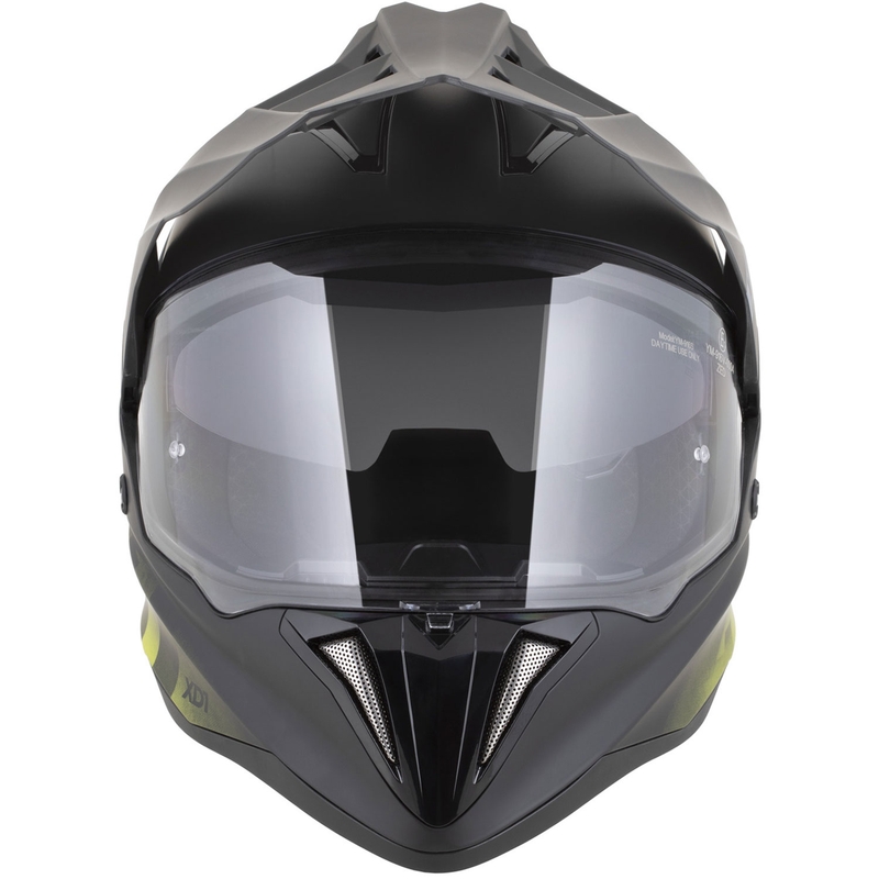 Enduro motociklo šalmas ZED XD1 matinės juodos-fluorescencinės geltonos spalvos