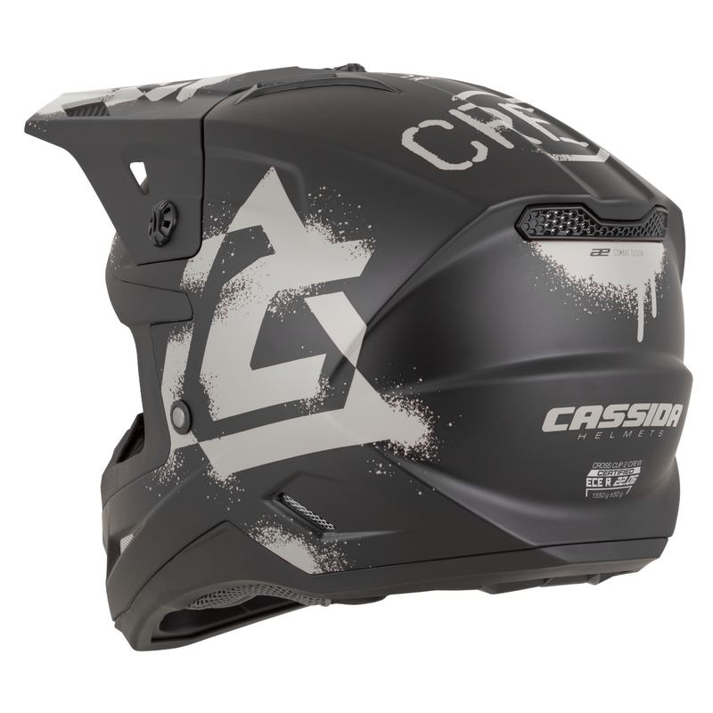 Cassida Cross Cup 2 Crew motociklo motokroso šalmas matinės juodos-smėlio spalvos