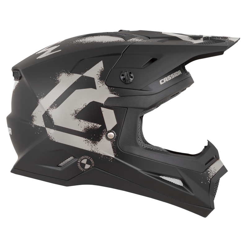 Cassida Cross Cup 2 Crew motociklo motokroso šalmas matinės juodos-smėlio spalvos