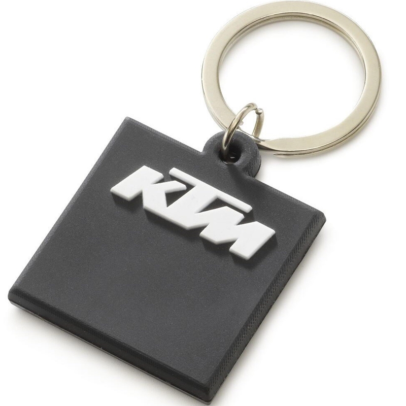 KTM guminis raktų pakabukas juodas