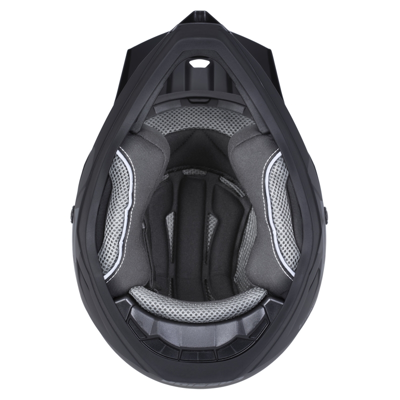 Vaikiškas motokroso šalmas Cassida Cross Cup 2 Crew Junior matinės juodos-baltos spalvos