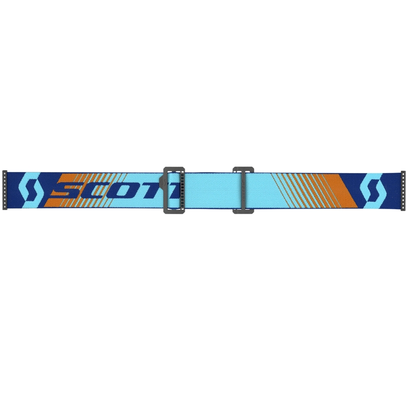 SCOTT Fury WFS motokroso akiniai mėlynai oranžiniai su skaidriu plexiglas