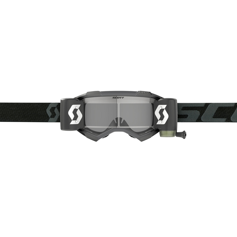 SCOTT Fury WFS motokroso akiniai juodi su skaidriu plexiglasu