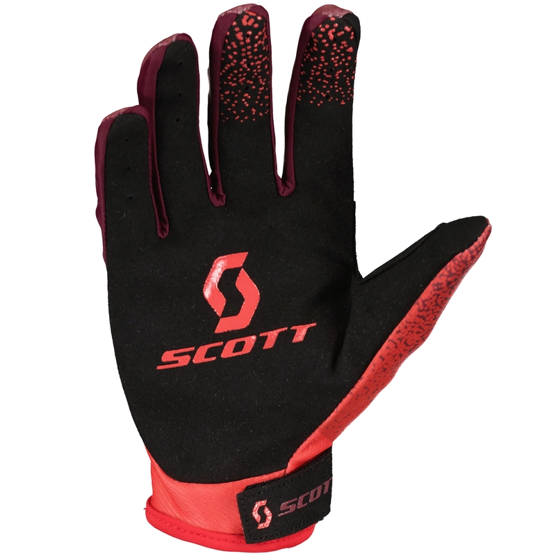 SCOTT 350 DIRT EVO motokroso pirštinės raudonos-juodos
