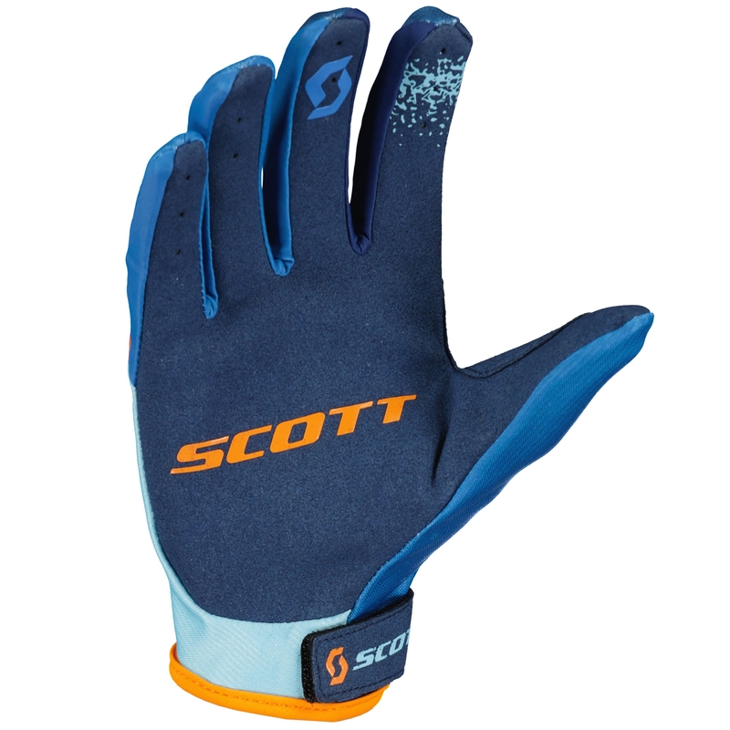 SCOTT 350 FURY EVO vaikiškos motokroso pirštinės, mėlynos-oranžinės
