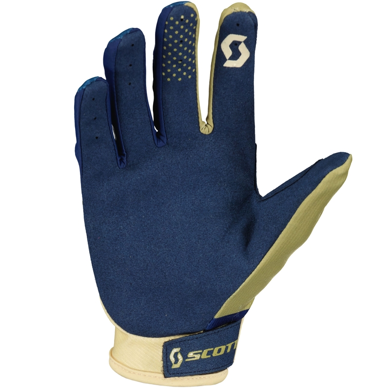 Motokroso pirštinės SCOTT 350 TRACK EVO smėlio-mėlynos spalvos