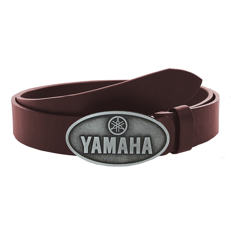 Odinis moto diržas su sagtimi "Yamaha" rudos spalvos