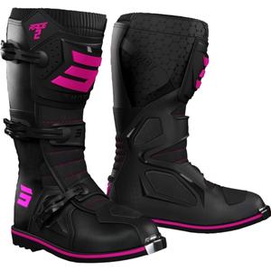 Vaikiški motociklininko batai Shot Race 2 Black and Pink
