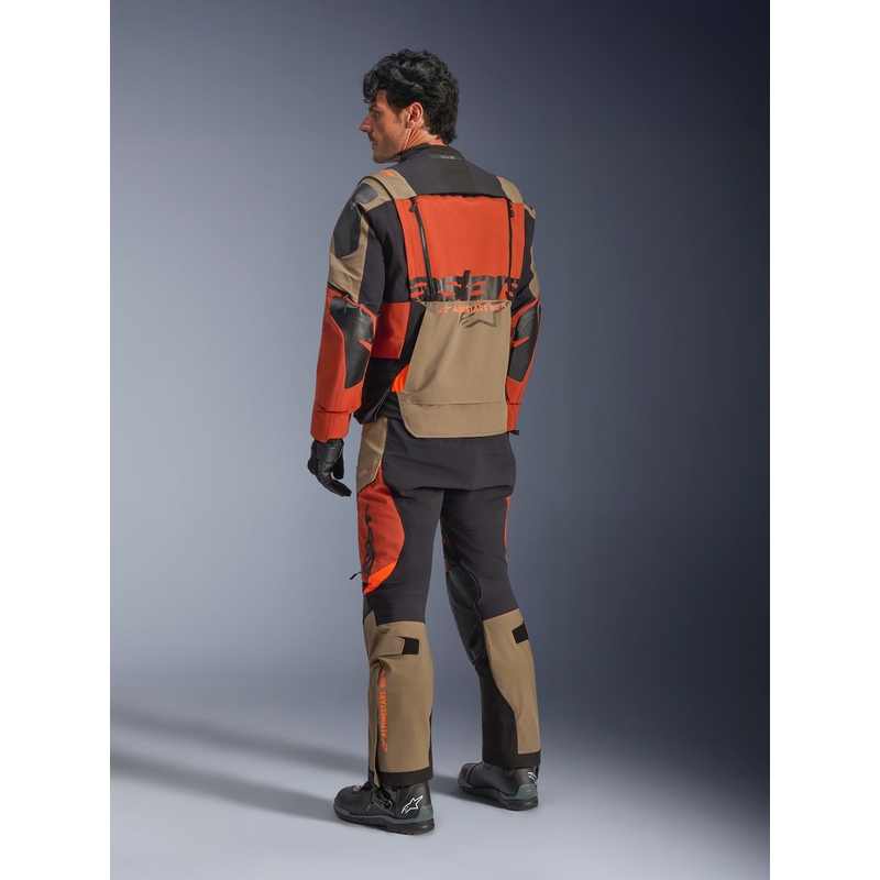 Alpinestars Halo PRO Drystar XF motociklo striukė šviesiai ruda-tamsiai oranžinė-juoda
