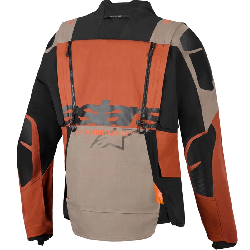 Alpinestars Halo PRO Drystar XF motociklo striukė šviesiai ruda-tamsiai oranžinė-juoda