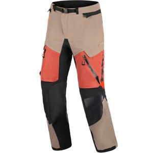 Alpinestars Halo PRO Drystar XF motociklo kelnės šviesiai rudos-tamsiai oranžinės-juodos