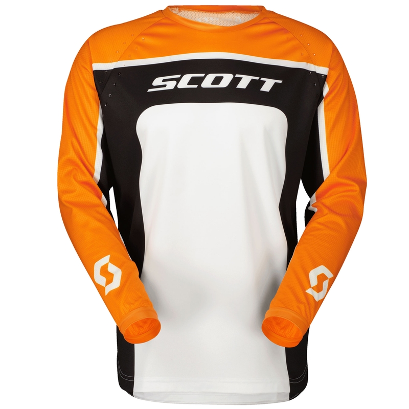 SCOTT 350 TRACK EVO motokroso marškinėliai juodi-raudoni