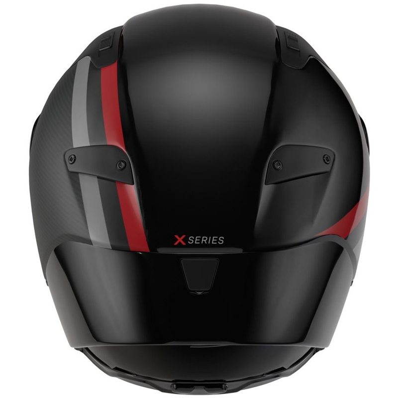 Uždaras motociklo šalmas Nolan X-804 RS Ultra Carbon Gemini 364 blizgi pilka-juoda-raudona-antracito spalvos