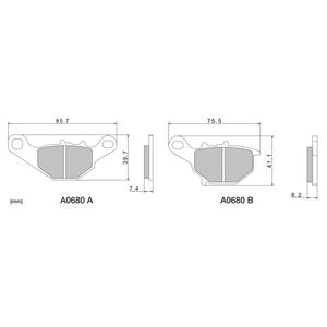 Stabdžių kaladėlės NISSIN pusiau metalinis mišinys M501-410 2 vnt.