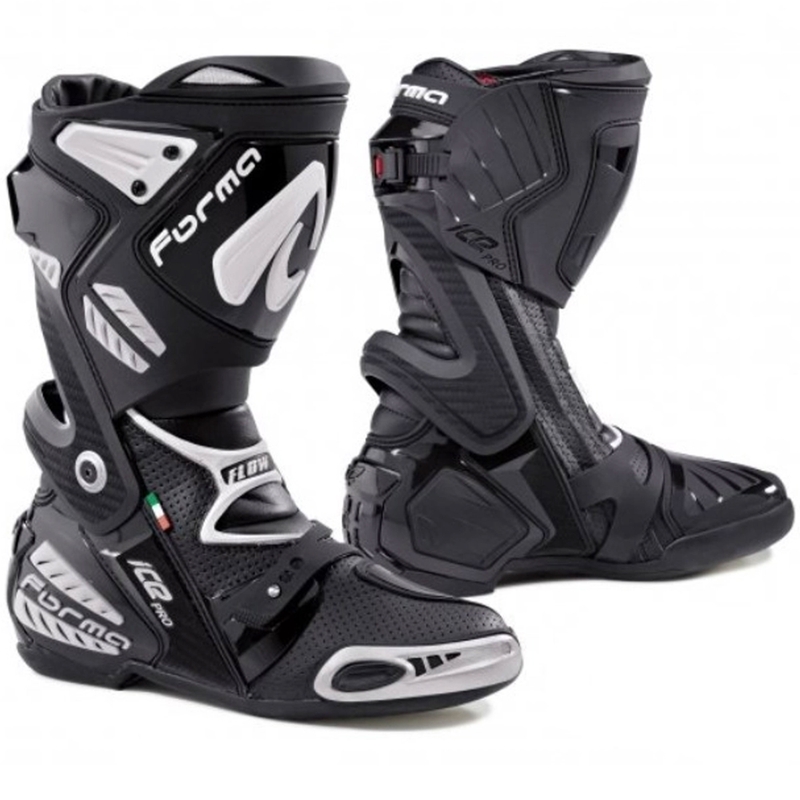 "Forma Ice Pro Flow" baltos ir juodos spalvos motociklininko batai