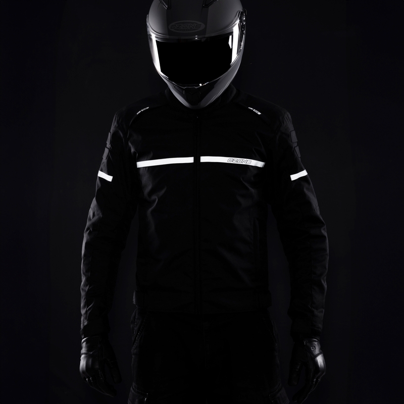 „Ozone Rider“ motociklo striukė, juoda