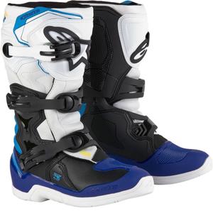 Alpinestars Tech 3S Youth White-Black-Blue motociklininko batai vaikams