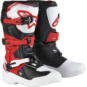 Alpinestars Tech 3S Youth White and Red motociklininko batai vaikams