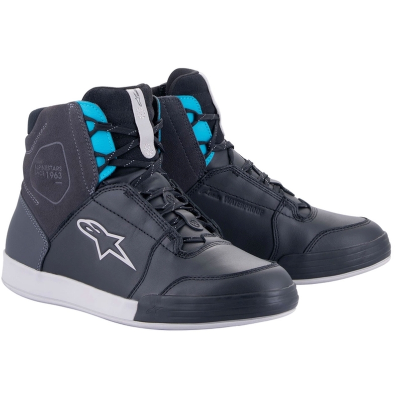 "Alpinestars" moteriški "Stella Chrome Drystar" juodai pilkai mėlyni motociklininko batai
