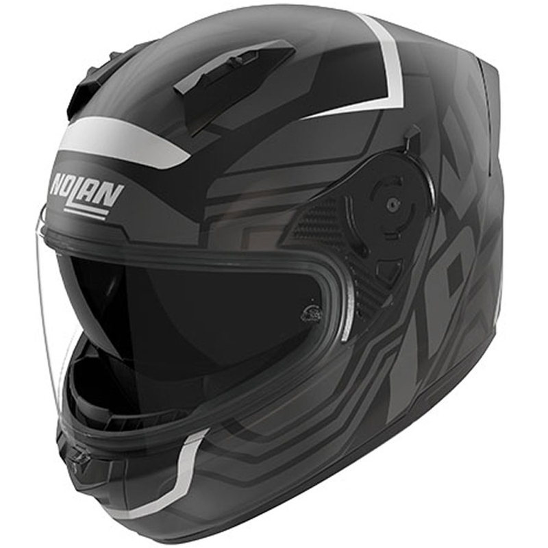 Uždaras motociklo šalmas Nolan N60-6 Eclettico 352 pilkai juodas