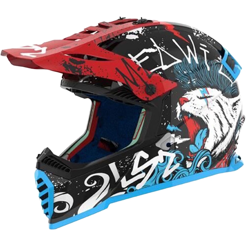 Vaikiškas motokroso šalmas LS2 MX437 Fast EVO Mini Starmaw juodas