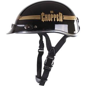 Motociklininko šalmas braincap RSA Skull juodas blizgus