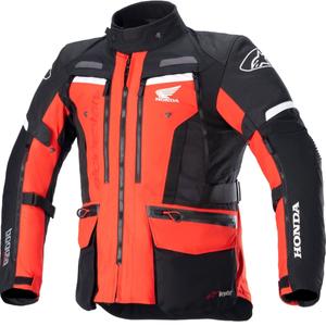 Alpinestars Bogota PRO Drystar Honda collection fluo raudonos/juodos spalvos motociklininko striukė