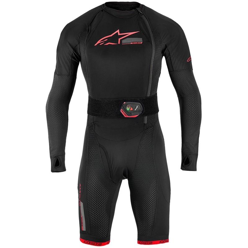 „Alpinestars TECH-AIR®10 V2“ oro pagalvių sistema, juoda-raudona-pilka