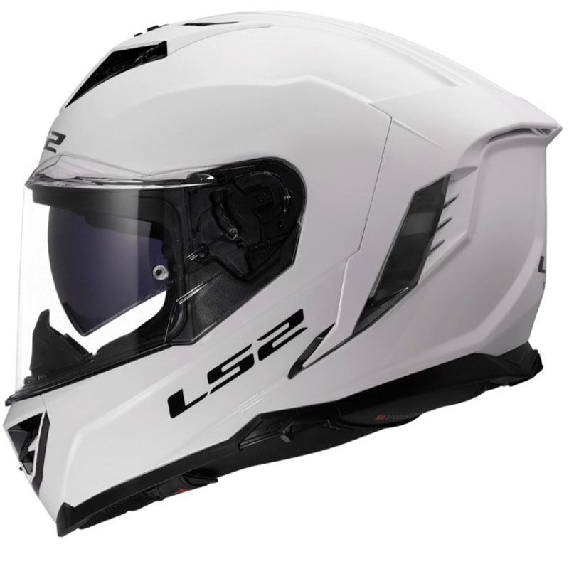 Pilnas motociklo šalmas LS2 FF818 Storm III Solid blizgiai baltas