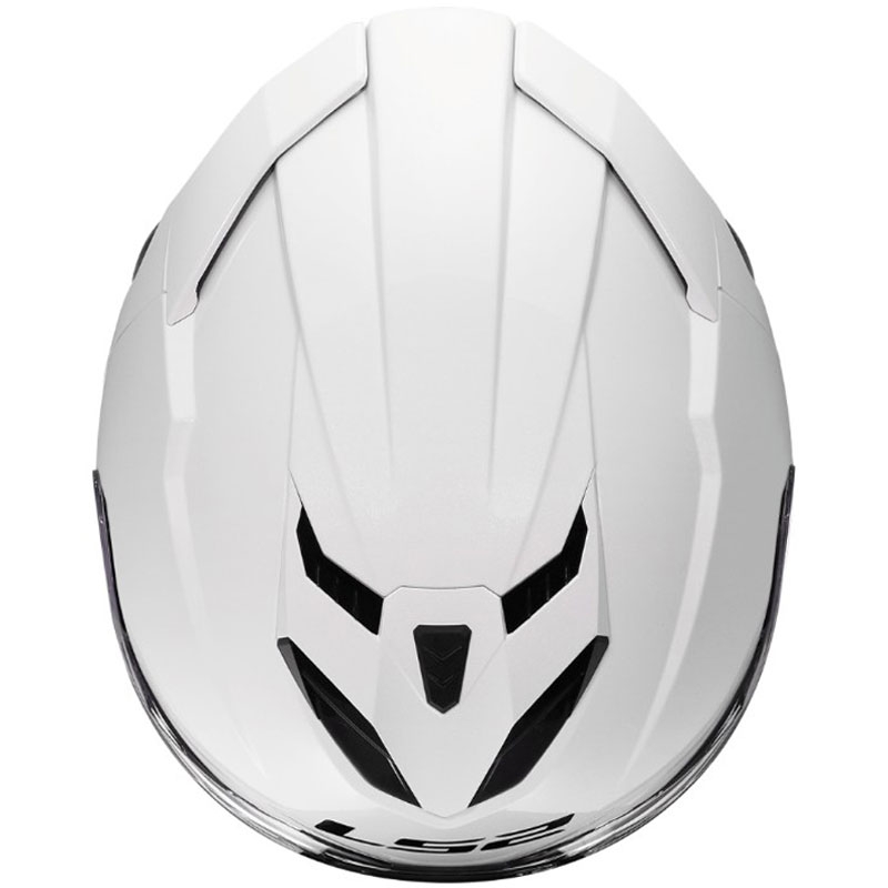 Pilnas motociklo šalmas LS2 FF818 Storm III Solid blizgiai baltas